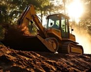 Bulldozer clearing a path, industrial machinery stock images ai, midjourney prompt ideas