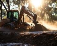 Heavy machinery at work, industrial machinery stock images ai, midjourney prompt ideas
