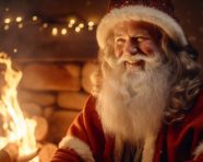 Santas beard in the firelight, christmas stock image ai, christmas stock photos ai