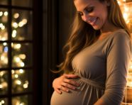 A pregnant woman holding her baby bump in front, pregnant women pictures, maternity photos