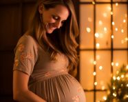 Pregnant woman lovingly holds her baby bump, pregnant women pictures, maternity photos