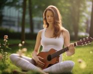 Pregnant young woman meditating yoga outdoors, pregnant women pictures, maternity photos