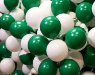 Small green white balloons, pakistan independence day photos