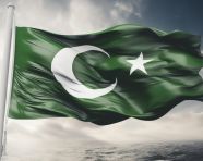Pakistan flag flying in the wind, pakistan independence day photos