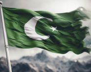 Pakistan national flag held in the wind, pakistan independence day photos