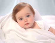 Born baby on white background, ai baby prompt, baby ai art