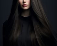 Woman with long hair blowing in the wind, beautiful girl with long hair