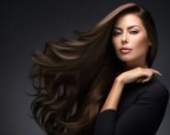 Woman with perfect hair, beautiful girl with long hair