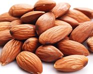 Almonds isolated on white background, almond image