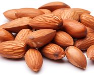 Almond seeds isolated on white, almond image