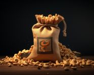 A sack full of cashews, cashew image