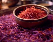 Saffron crocus blooms in spring, saffron flower image