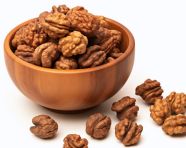Walnuts in a simple bowl, walnuts image
