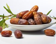 Sweet dates on white background, sweet dates image