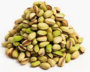 Pistachio nuts on a white background, pistachio nut image