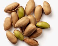 Pistachios on a white background, pistachio nut image