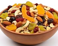 Mixed dry fruits and nuts in a bowl, dry fruits mix image