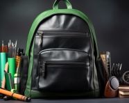 School supplies ready for the first day of school, back to school stock images ai, back to school ai prompts