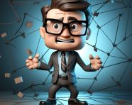 A cartoon character with glasses, back to school stock images ai, back to school ai prompts