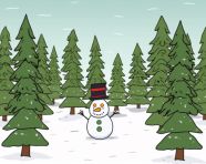 Snowy winter day with snowman, christmas stock image ai, christmas stock photos ai