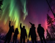 Children play in a sunlit clearing, christmas stock image ai, christmas stock photos ai