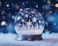 The magic of winter in a snow globe, christmas stock image ai, christmas stock photos ai