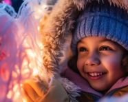 Child's dream of a winter wonderland, christmas stock image ai, christmas stock photos ai