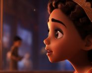 Clara's joyful reaction to the nutcracker, christmas stock image ai, christmas stock photos ai