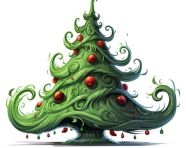 White background christmas tree sketch, christmas stock image ai, christmas stock photos ai