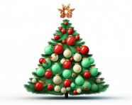 Merry christmas tree with warm and cozy vibes, christmas stock image ai, christmas stock photos ai