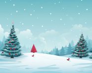 Winter wonderland christmas tree, christmas stock image ai, christmas stock photos ai