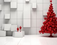 A merry christmas tree with a white blanket of snow, christmas stock image ai, christmas stock photos ai