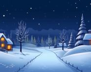 Snowy winter night in the woods, christmas stock image ai, christmas stock photos ai