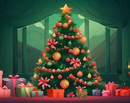 Winter wonderland at night, christmas stock image ai, christmas stock photos ai