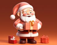 Santa claus with customizable sign, christmas stock image ai, christmas stock photos ai