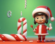 3d christmas kid building snowman in winter landscape, christmas stock image ai, christmas stock photos ai