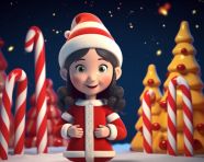 A female character in santa claus suits, christmas stock image ai, christmas stock photos ai