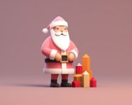 Young girl delighted with large candy cane, christmas stock image ai, christmas stock photos ai