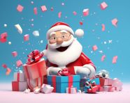 Winter wonderland cartoon animation clipart, christmas stock image ai, christmas stock photos ai