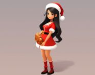 3d santa claus holding a candy cane, christmas stock image ai, christmas stock photos ai