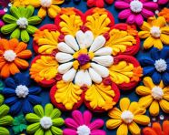 Colorful rangoli design in detail, diwali festival stock image, diwali festival ai prompt