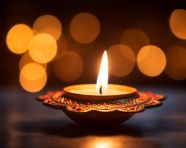 Shimmering diya light in the darkness, diwali festival stock image, diwali festival ai prompt