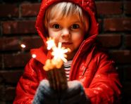 Cheerful child holding firecracker, diwali festival stock image, diwali festival ai prompt