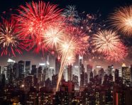 Stunning long exposure fireworks shot, diwali festival stock image, diwali festival ai prompt