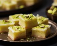 A close-up of a mouthwatering barfi, diwali festival stock image, diwali festival ai prompt