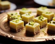 Scrumptious barfi in high definition, diwali festival stock image, diwali festival ai prompt
