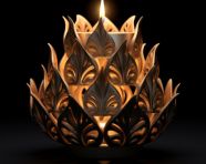 Black background with diwali lamps and candles, diwali festival stock image, diwali festival ai prompt