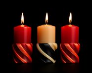 Red candles on a black background, diwali festival stock image, diwali festival ai prompt