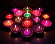 Diyas on the moon: a spectacular sight, diwali festival stock image, diwali festival ai prompt