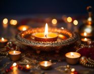 A simple diya illuminates a path forward, diwali festival stock image, diwali festival ai prompt